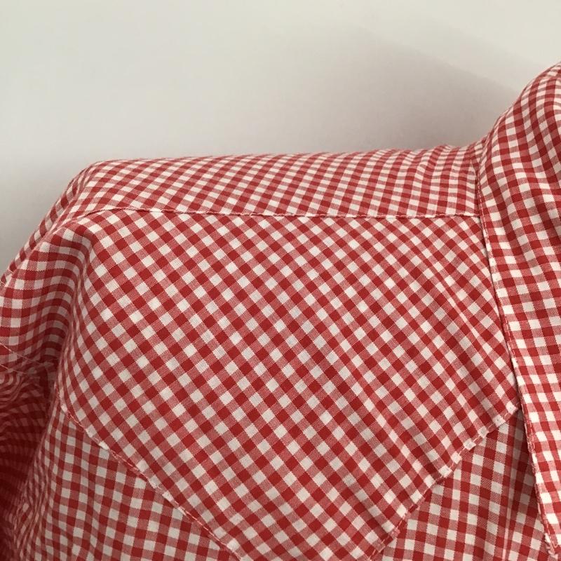 シュガーケーン SUGAR CANE シャツ、ブラウス 長袖 511-M21365 ウエスタンシャツ チェック 白 / ホワイト / X 赤 / レッド /  メンズ USED 古着 中古 10092425