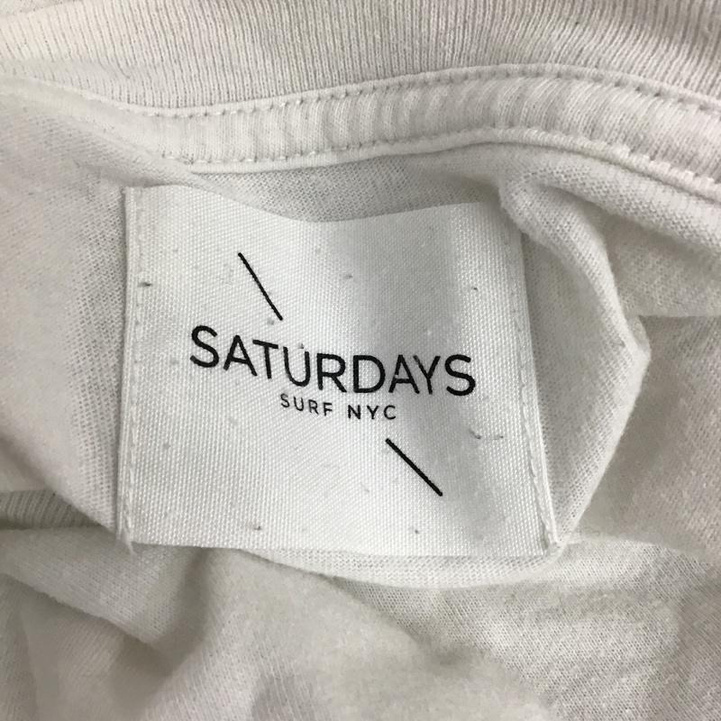 サタデーズサーフニューヨークシティー SATURDAYS SURF NYC Tシャツ 半袖 PBM-3607-A M ロゴ、文字 白 / ホワイト /  メンズ USED 古着 中古 10092426