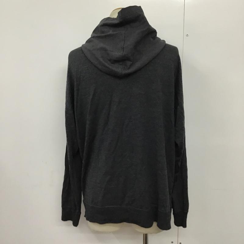 エヌハリウッド N.HOOLYWOOD パーカー 長袖 2202-CS07-016peg ドロップショルダー ニット切替 38 無地 ダークグレー / ダークグレー / メンズ USED 古着 中古 10092428