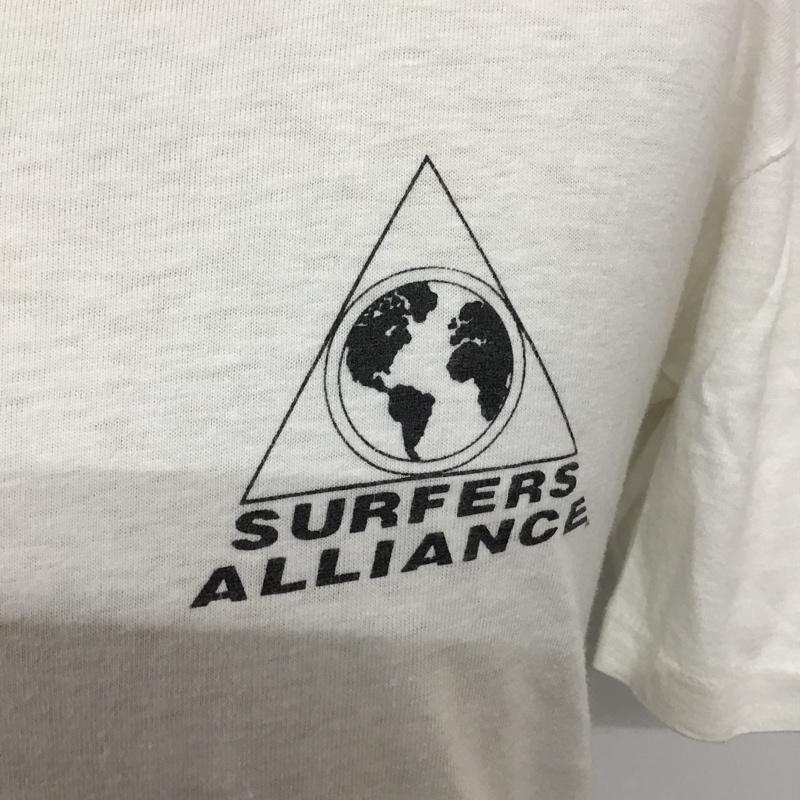 古着 USED Tシャツ 半袖 バックプリント サーフィン stedman M ロゴ、文字 白 / ホワイト /  メンズ USED 古着 中古 10092431