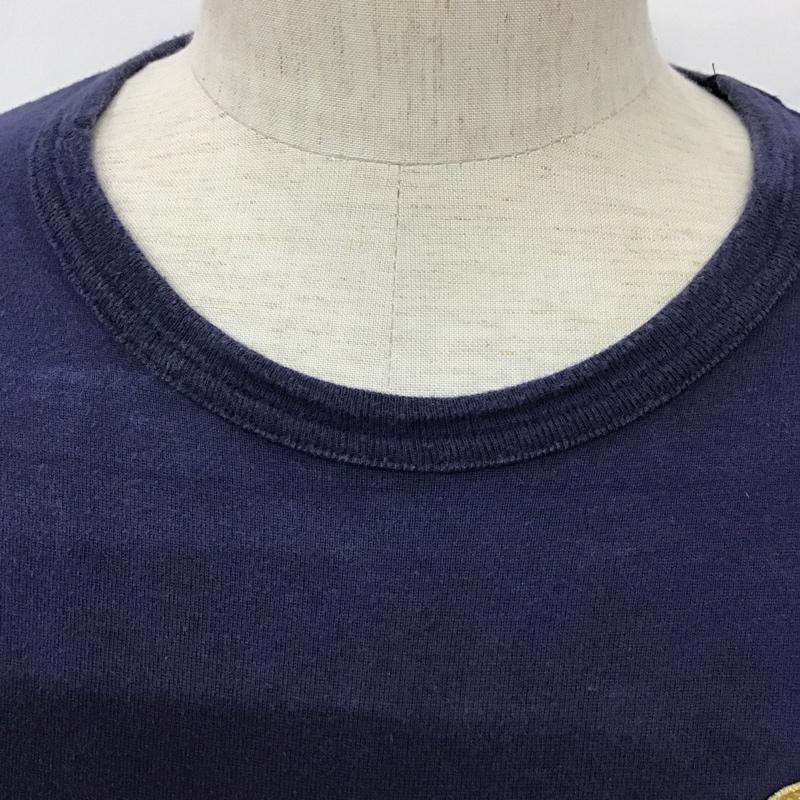 プレイコムデギャルソン PLAY COMME des GARCONS Tシャツ 半袖 AZ-T216 PLAY GOLD HEART ワッペン M ワンポイント 紺 / ネイビー / X 金 / ゴールド /  メンズ USED 古着 中古 10092435
