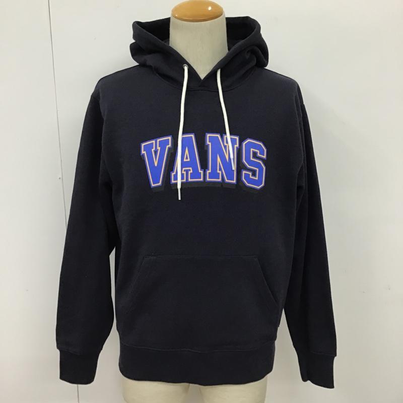 バンズ VANS パーカー 長袖 120K1031000 PULLOVER HOODIE スウェット M プリント 紺 / ネイビー / メンズ USED 古着 中古 10092447