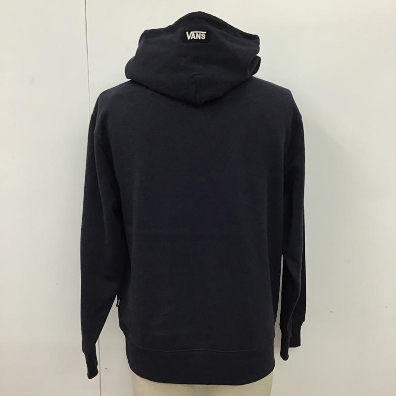 バンズ VANS パーカー 長袖 120K1031000 PULLOVER HOODIE スウェット M プリント 紺 / ネイビー / メンズ USED 古着 中古 10092447