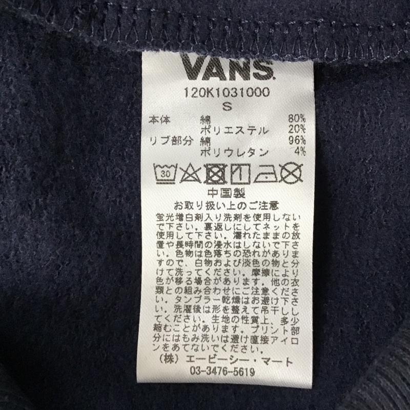 バンズ VANS パーカー 長袖 120K1031000 PULLOVER HOODIE スウェット M プリント 紺 / ネイビー / メンズ USED 古着 中古 10092447