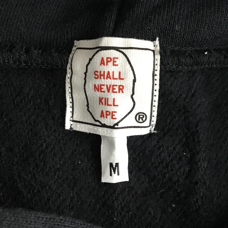 アベイシングエイプ A BATHING APE パーカー 長袖 フーディ M プリント X ロゴ、文字 黒 / ブラック / メンズ USED 古着 中古 10092455