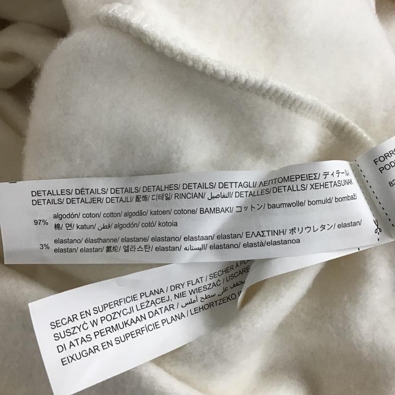 ザラ ZARA パーカー 長袖 タグ付 フーディ L 無地 X プリント オフホワイト / オフホワイト / レディース USED 古着 中古 10092476