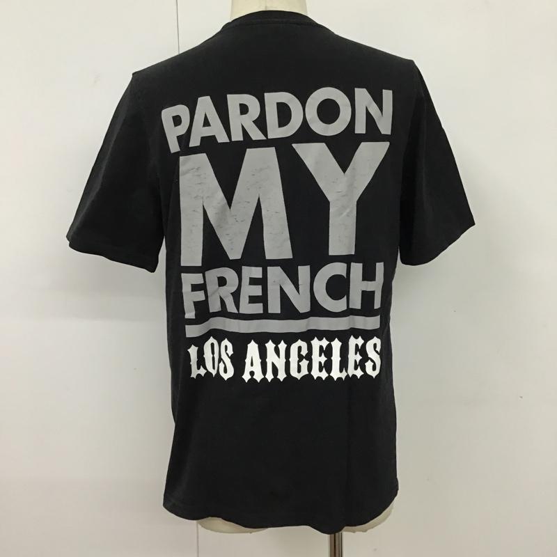 パードゥンマイフレンチ PARDON MY FRENCH Tシャツ 半袖 プリントT S ロゴ、文字 X プリント 黒 / ブラック /  メンズ USED 古着 中古 10092527