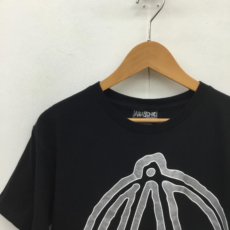 ユーズドクロージング used clothes Tシャツ 半袖 Anarchic Adjustment アナ―キックアジャストメント 2007年 復刻 S プリント 黒 / ブラック / X 銀 / シルバー /  メンズ USED 古着 中古 10092537