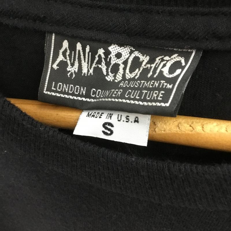 ユーズドクロージング used clothes Tシャツ 半袖 Anarchic Adjustment アナ―キックアジャストメント 2007年 復刻 S プリント 黒 / ブラック / X 銀 / シルバー /  メンズ USED 古着 中古 10092537