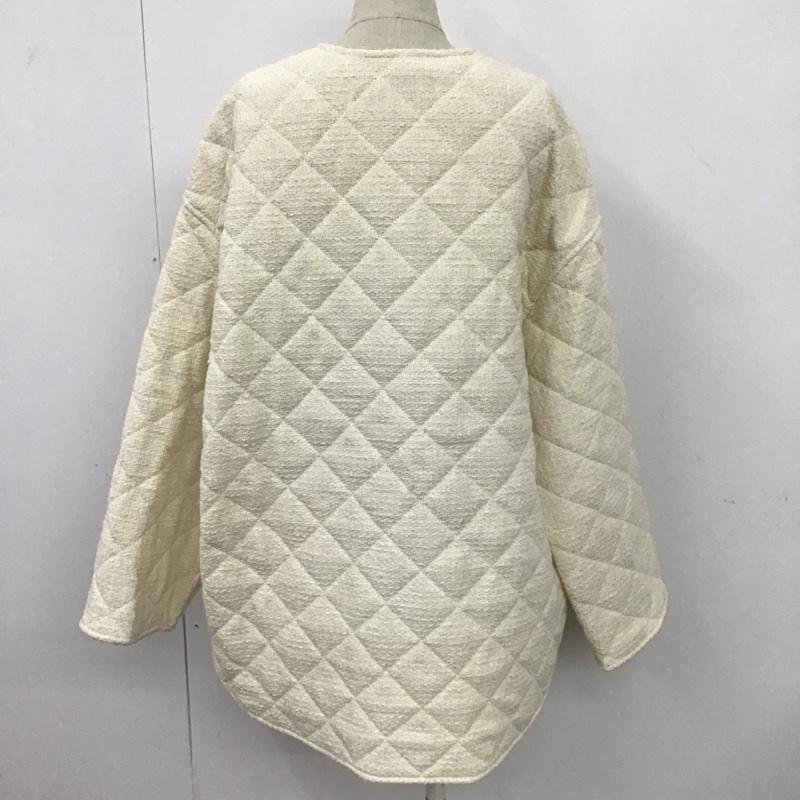 ザラ ZARA ジャケット、上着 ジャケット、ブレザー キルティングジャケット タグ付 L 無地 白 / ホワイト / レディース USED 古着 中古 10092546