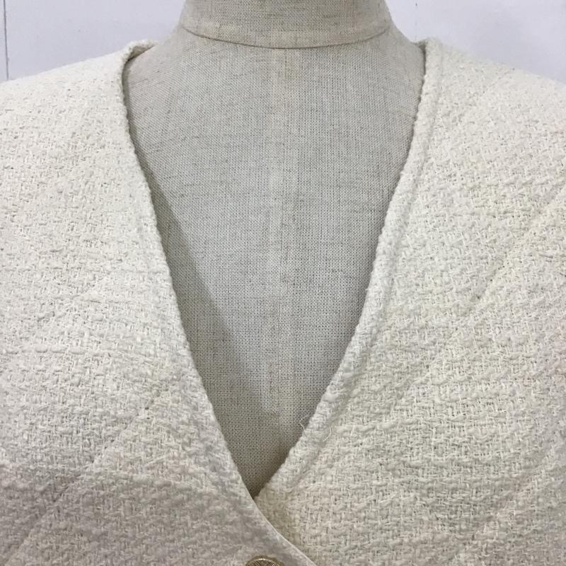 ザラ ZARA ジャケット、上着 ジャケット、ブレザー キルティングジャケット タグ付 L 無地 白 / ホワイト / レディース USED 古着 中古 10092546