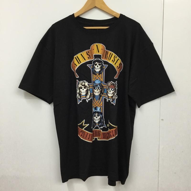 古着 USED Tシャツ 半袖 movie music バンドTシャツ プリントT GUNS N ROSES スカル XL プリント 黒 / ブラック /  メンズ USED 古着 中古 10092602