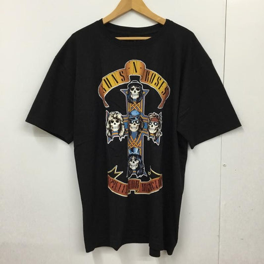 古着 USED Tシャツ 半袖 movie music バンドTシャツ プリントT GUNS N ROSES スカル XL プリント 黒 / ブラック /  メンズ USED 古着 中古 10092602