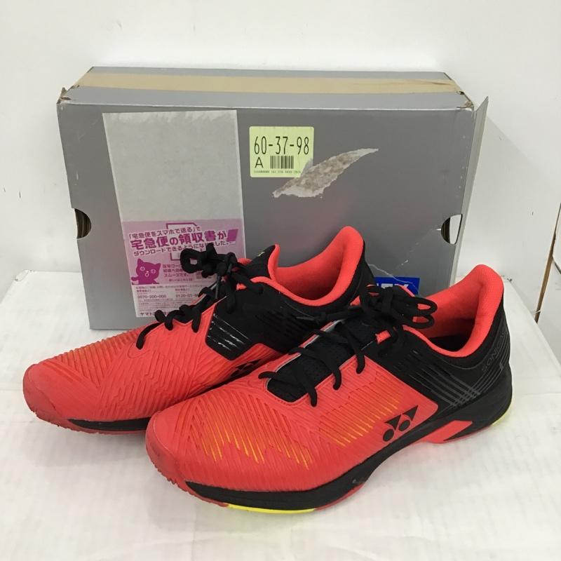 ヨネックス YONEX スニーカー スニーカー SHTS2MGC パワークッション ソニケージ 2 メン GC テニスシューズ 28.5cm 箱有 28.5cm ロゴ、文字 赤 / レッド / X 黒 / ブラック / X 黄 / イエロー / メンズ USED 古着 中古 10092627