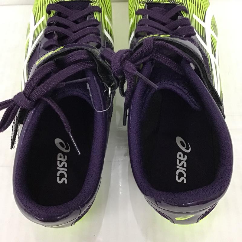アシックス ASICS シューズ シューズ TTTP528-500 HEATSPRINT FR 8 陸上スパイク 28.5cm 箱有 28.5cm ロゴ、文字 紫 / パープル / X 黄 / イエロー / メンズ USED 古着 中古 10092634