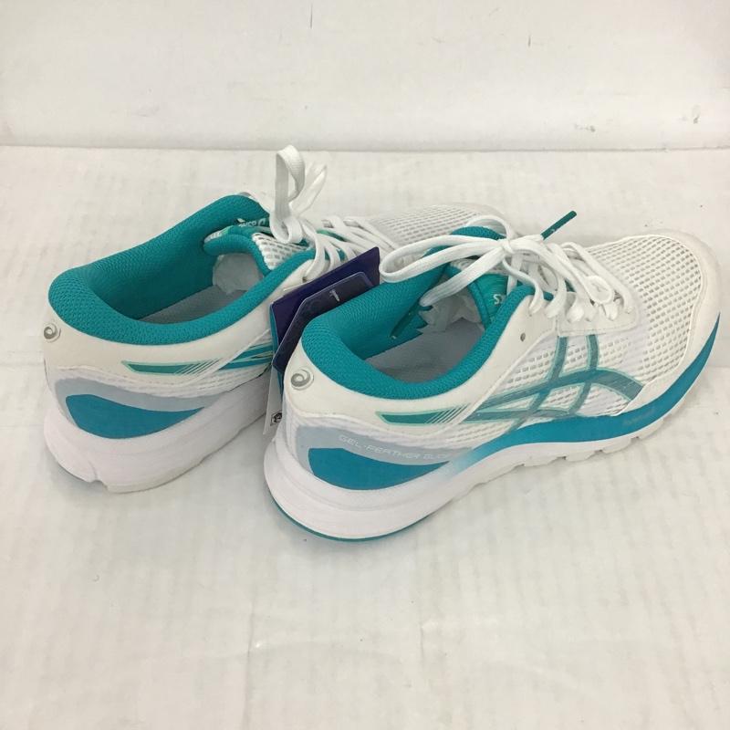 アシックス ASICS スニーカー スニーカー 1012A693 GEL-FEATHER GLIDE5 ランニングシューズ 23cm 箱有 23.0cm ロゴ、文字 白 / ホワイト / X 水色 / ライトブルー / レディース USED 古着 中古 10092641