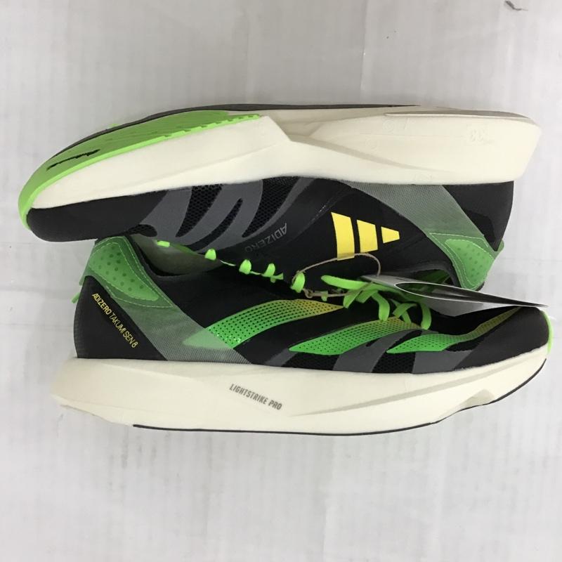 アディダス adidas スニーカー スニーカー GY8405 ADIZERO TAKUMI SEN 8 24.5cm 箱有 24.5cm ロゴ、文字 黒 / ブラック / X 薄緑 / ライトグリーン / X 白 / ホワイト / レディース USED 古着 中古 10092671