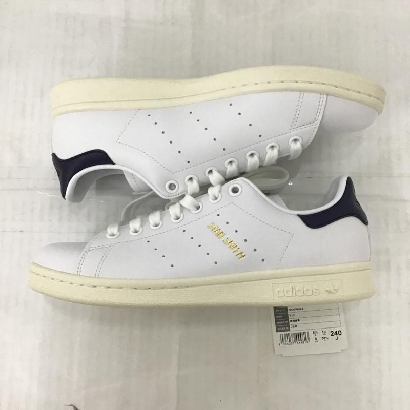 アディダス adidas スニーカー スニーカー FX5521 STAN SMITH 24cm 箱有 24.0cm ロゴ、文字 白 / ホワイト / X 紺 / ネイビー / レディース USED 古着 中古 10092699
