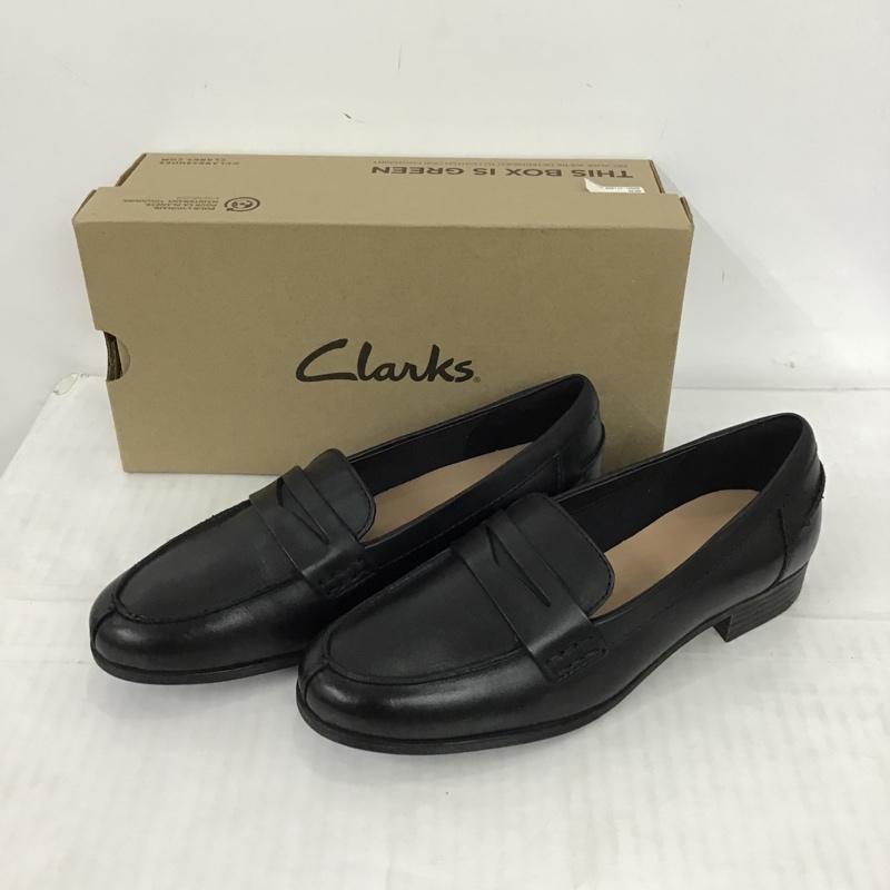 クラークス Clarks ローファー ローファー Hamble Loafer レザー UK4 箱有 無地 黒 / ブラック / レディース USED 古着 中古 10092700