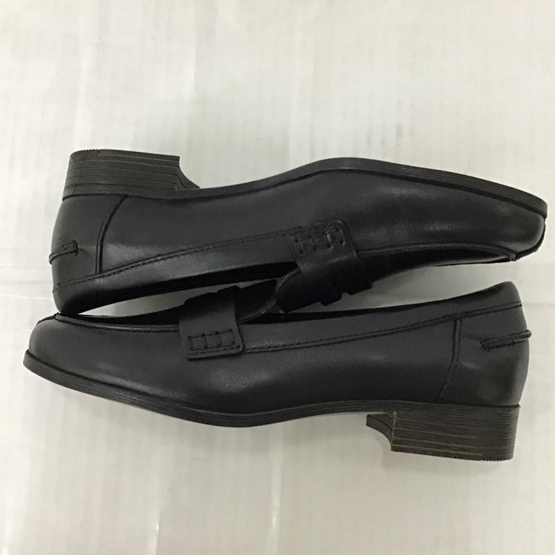 クラークス Clarks ローファー ローファー Hamble Loafer レザー UK4 箱有 無地 黒 / ブラック / レディース USED 古着 中古 10092700