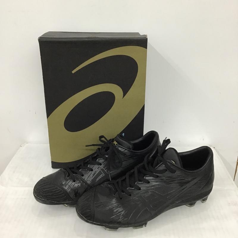 アシックス ASICS シューズ シューズ 1121A050 GOLDSTAGE MA-S ベースボールシューズ スパイク 27.5cm 箱有 27.5cm ロゴ、文字 黒 / ブラック / X 金 / ゴールド / メンズ USED 古着 中古 10092701
