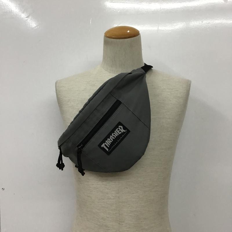 スラッシャー THRASHER ウエストバッグ ウエストバッグ ボディバッグ ウエストポーチ ロゴ、文字 ダークグレー / ダークグレー / X 黒 / ブラック / メンズ USED 古着 中古 10092708