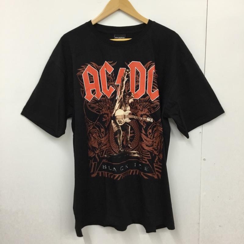 古着 USED Tシャツ 半袖 movie music バンドTシャツ プリントT AC/DC エーシー・ディーシー XL ロゴ、文字 X プリント 黒 / ブラック /  メンズ USED 古着 中古 10092726
