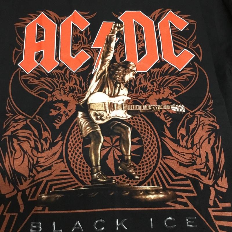 古着 USED Tシャツ 半袖 movie music バンドTシャツ プリントT AC/DC エーシー・ディーシー XL ロゴ、文字 X プリント 黒 / ブラック /  メンズ USED 古着 中古 10092726