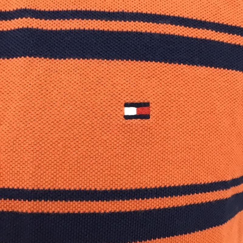 トミーヒルフィガー TOMMY HILFIGER ポロシャツ 半袖 XS ボーダー柄 マルチカラー / マルチカラー / メンズ USED 古着 中古 10092820