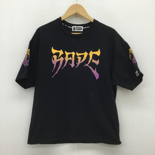 アベイシングエイプ A BATHING APE Tシャツ 半袖 FREE ロゴ、文字 黒 / ブラック /  メンズ USED 古着 中古 10092844