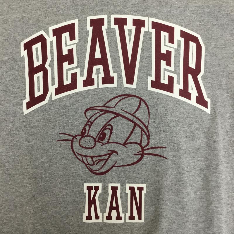 ビーバー BEAVER Tシャツ 長袖 KAN カン XL ロゴ、文字 灰 / グレー / メンズ USED 古着 中古 10092849