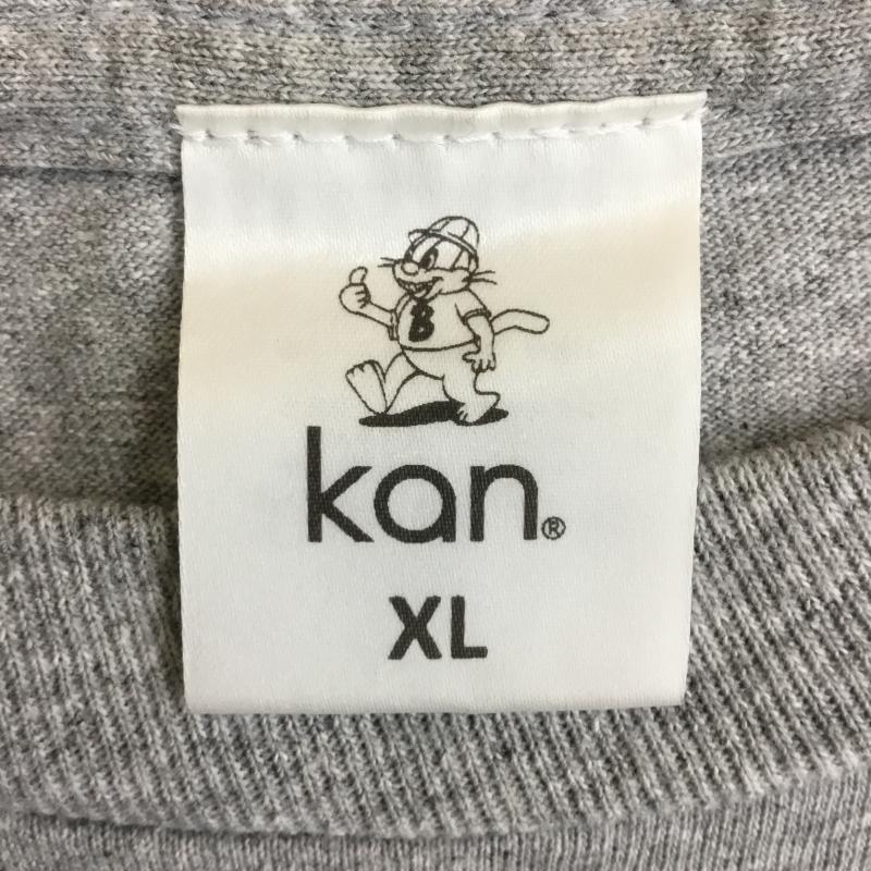 ビーバー BEAVER Tシャツ 長袖 KAN カン XL ロゴ、文字 灰 / グレー / メンズ USED 古着 中古 10092849
