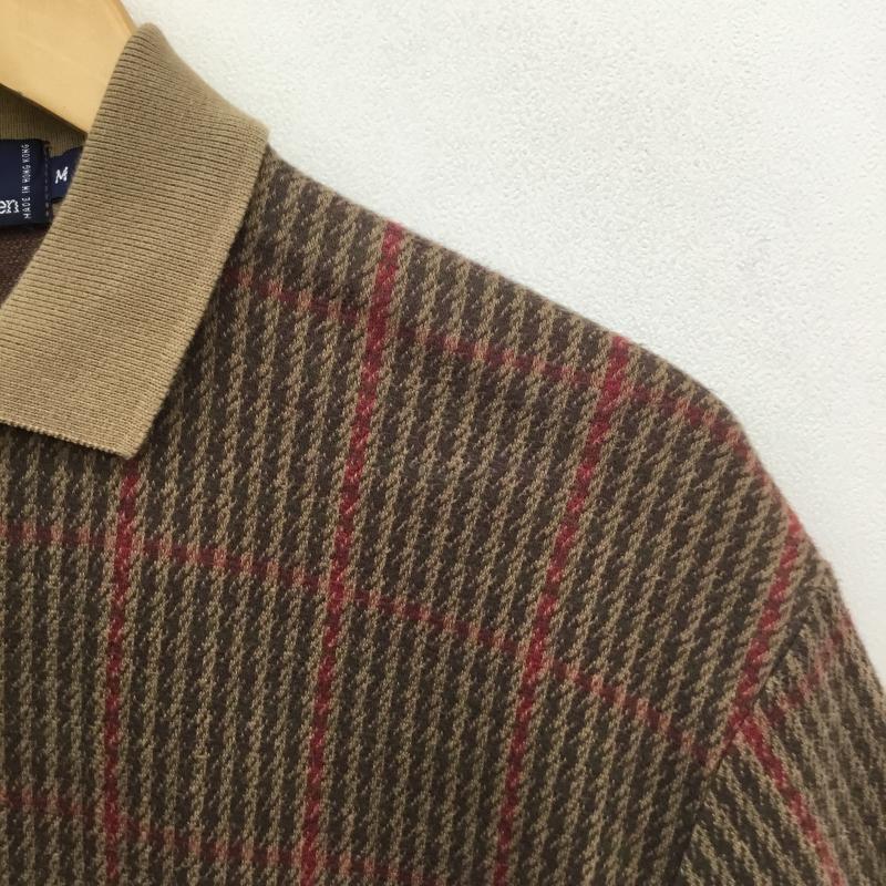 ポロバイラルフローレン Polo by RALPH LAUREN ポロシャツ 半袖 M チェック 茶 / ブラウン / メンズ USED 古着 中古 10092854