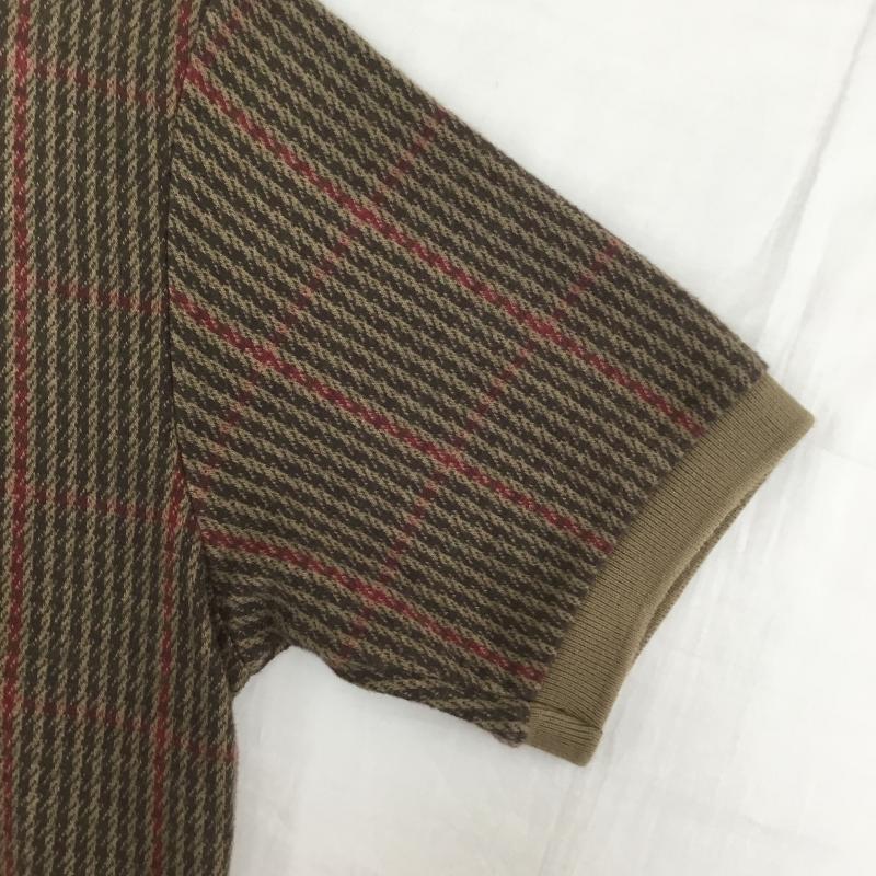 ポロバイラルフローレン Polo by RALPH LAUREN ポロシャツ 半袖 M チェック 茶 / ブラウン / メンズ USED 古着 中古 10092854
