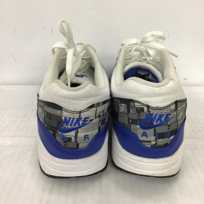 ナイキ NIKE スニーカー スニーカー AQ0927 100 AIR MAX 1 PRNT 28cm 箱有 28.0cm ロゴ、文字 白 / ホワイト / X 青 / ブルー / X 灰 / グレー / メンズ USED 古着 中古 10092857