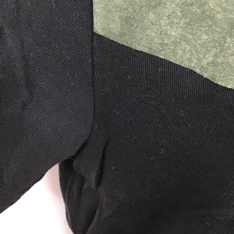 ディーゼル DIESEL Tシャツ 半袖 フロッキープリント L ロゴ、文字 黒 / ブラック / X カーキ / カーキ / メンズ USED 古着 中古 10092888