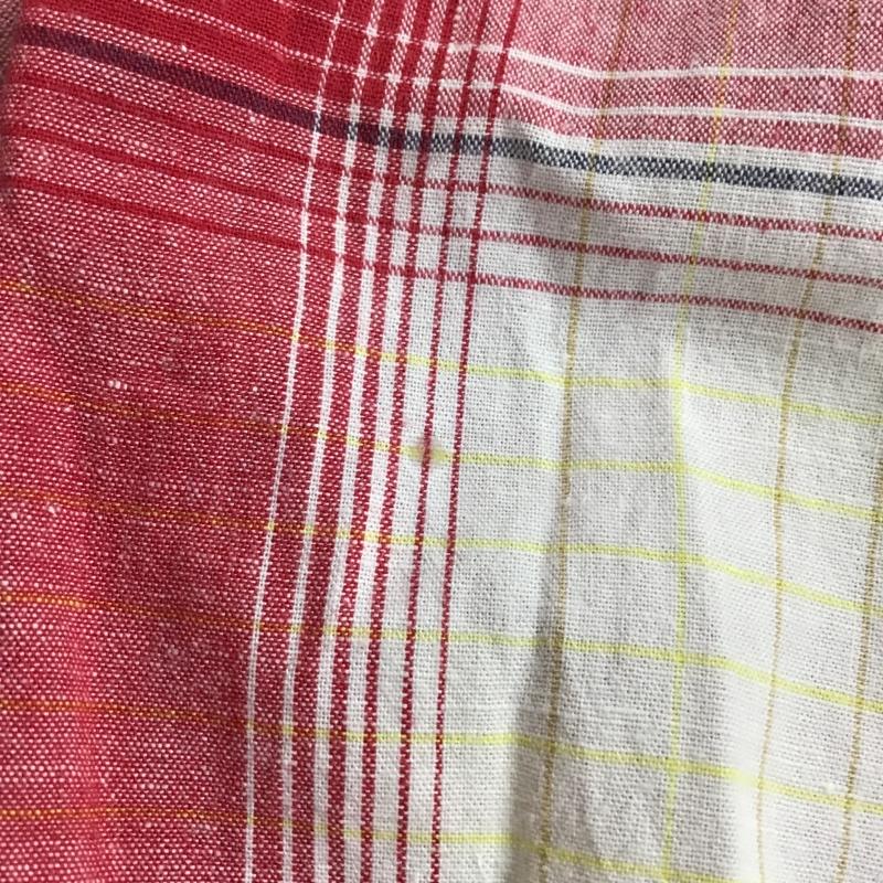 ハリウッドランチマーケット HRMARKET シャツ、ブラウス 半袖 ボタンダウン 2 チェック 白 / ホワイト / X 黄 / イエロー / X 赤 / レッド / X 紺 / ネイビー / メンズ USED 古着 中古 10092898