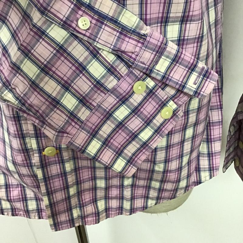 アバクロンビーアンドフィッチ ABERCROMBIE&FITCH シャツ、ブラウス 長袖 チェック S ワンポイント 紫 / パープル / X 白 / ホワイト / X 紺 / ネイビー / X 黄 / イエロー / メンズ USED 古着 中古 10092918