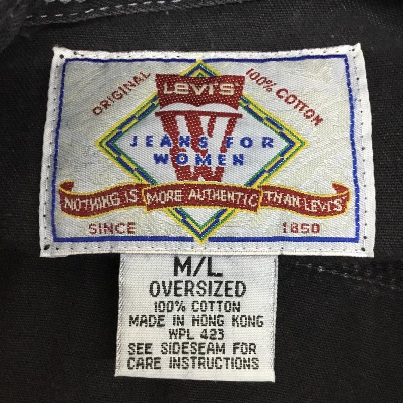 リーバイス Levi's シャツ、ブラウス 長袖 47504-8655 ジーンズジャケット 長袖シャツ M 無地 黒 / ブラック / レディース USED 古着 中古 10092958