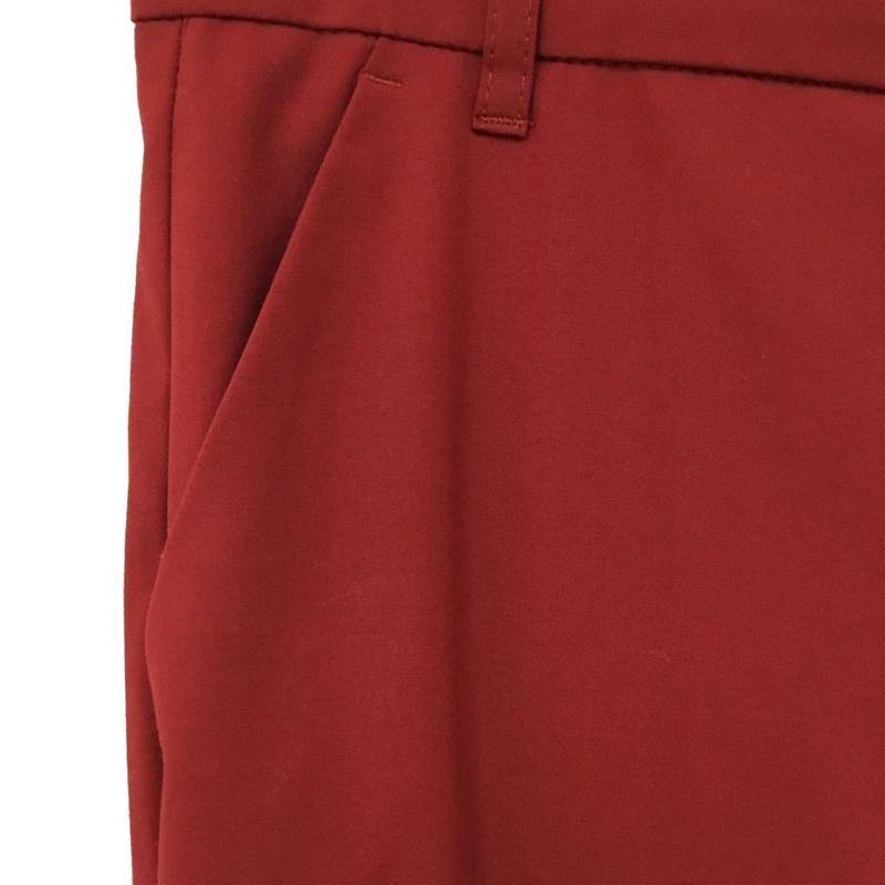 ザラ ZARA パンツ スラックス ワイドパンツ センタータックパンツ スラックス スリットパンツ S 無地 赤 / レッド / レディース USED 古着 中古 10092962