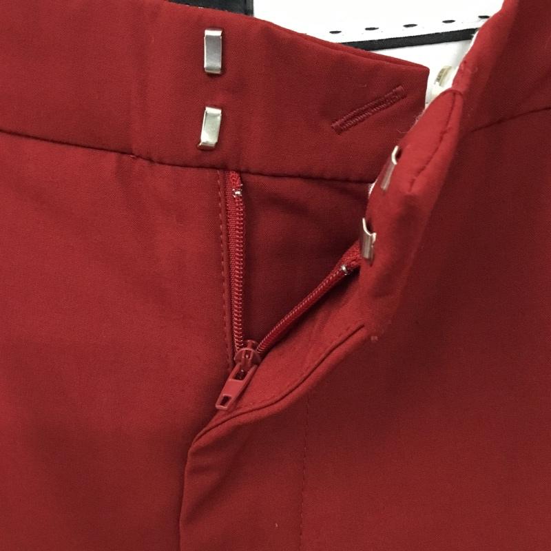 ザラ ZARA パンツ スラックス ワイドパンツ センタータックパンツ スラックス スリットパンツ S 無地 赤 / レッド / レディース USED 古着 中古 10092962