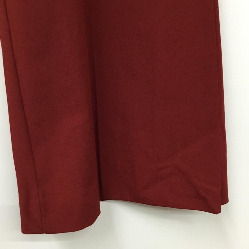ザラ ZARA パンツ スラックス ワイドパンツ センタータックパンツ スラックス スリットパンツ S 無地 赤 / レッド / レディース USED 古着 中古 10092962