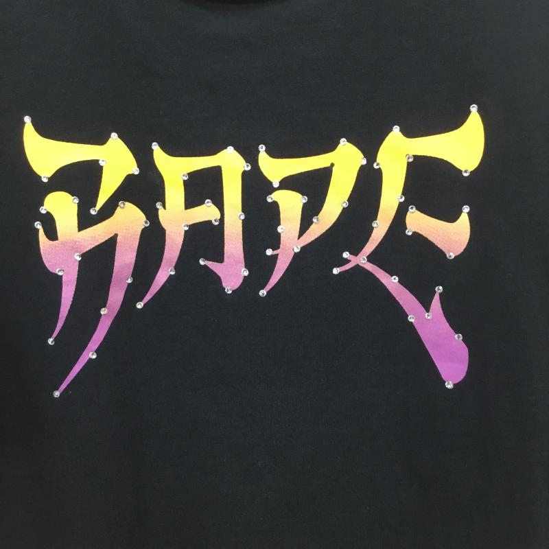 アベイシングエイプ A BATHING APE Tシャツ 半袖 MASTER オブ BAPE ラインストーン FREE プリント X ロゴ、文字 X キャラクター 黒 / ブラック / メンズ USED 古着 中古 10092984
