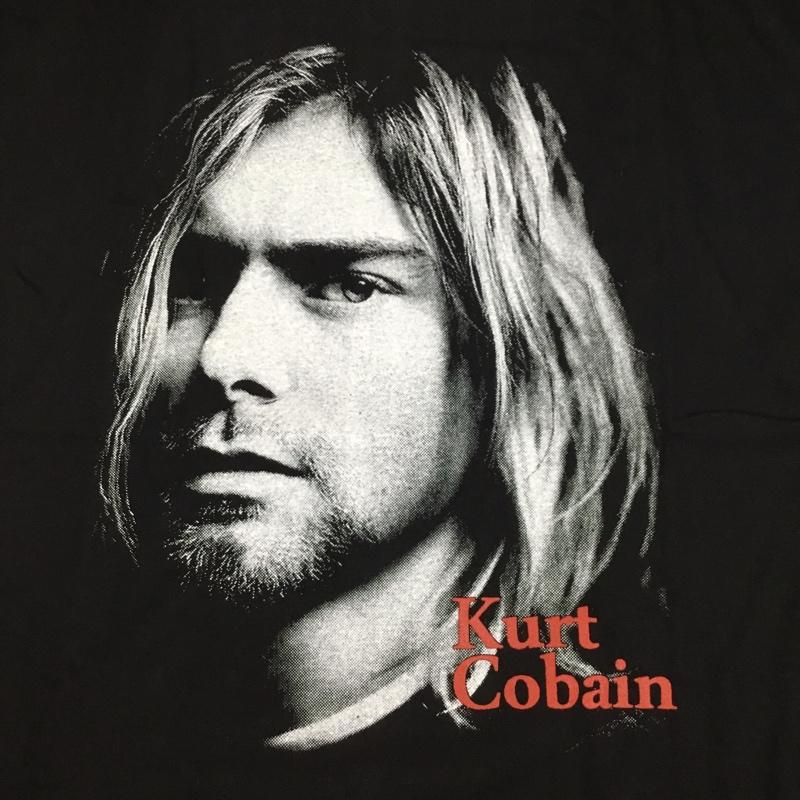 古着 USED Tシャツ 半袖 movie music バンドTシャツ プリントT kurt cobain カート・コバーン XL ロゴ、文字 X プリント 黒 / ブラック / メンズ USED 古着 中古 10093029