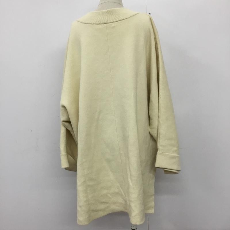 ジーナシス JEANASIS ニット、セーター 長袖 JS063499CF ダブルフェイスニット Vネック FREE 無地 アイボリー / アイボリー / レディース USED 古着 中古 10093043