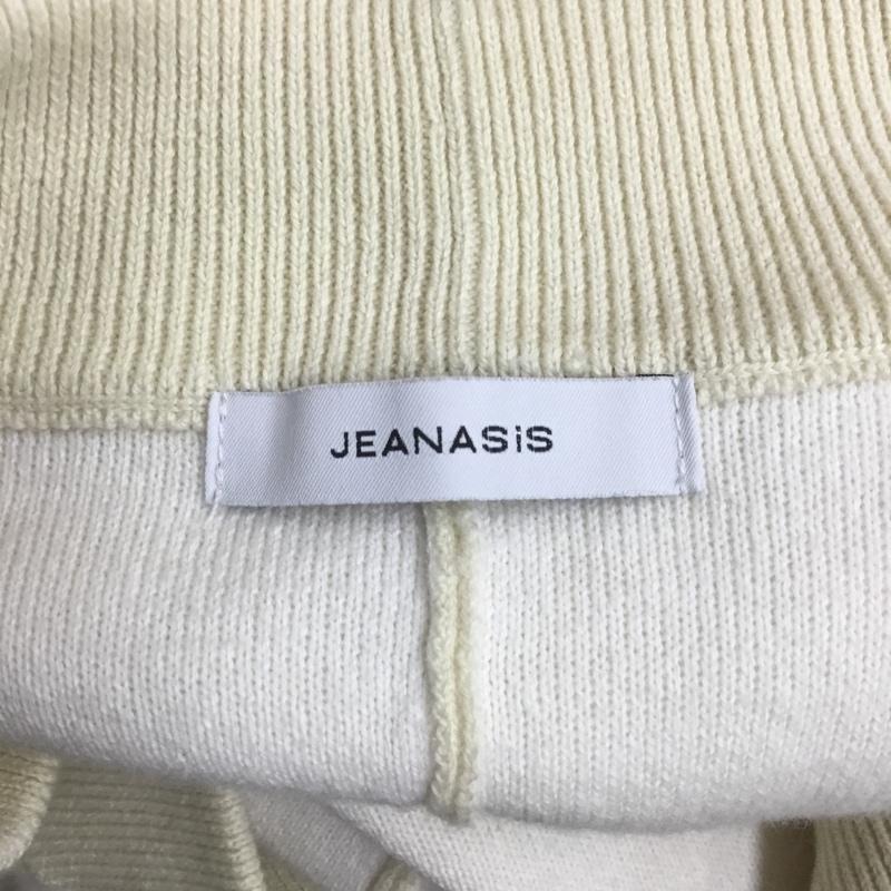 ジーナシス JEANASIS ニット、セーター 長袖 JS063499CF ダブルフェイスニット Vネック FREE 無地 アイボリー / アイボリー / レディース USED 古着 中古 10093043