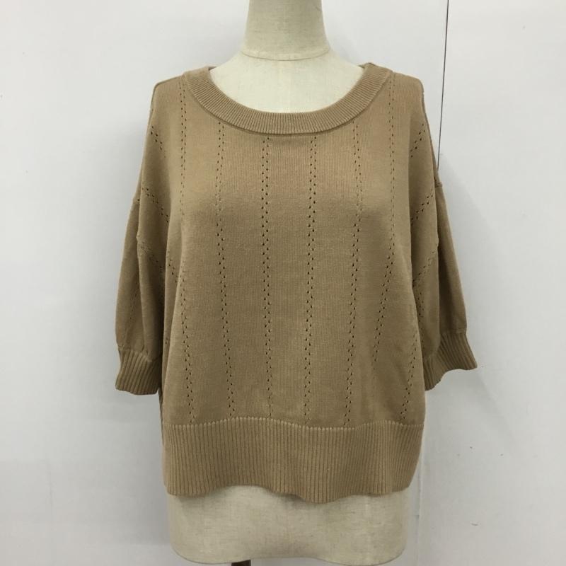 ローリーズファーム LOWRYS FARM ニット、セーター 半袖 FREE 無地 ベージュ / ベージュ / レディース USED 古着 中古 10093066