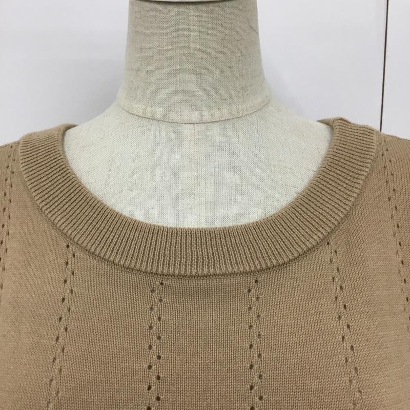ローリーズファーム LOWRYS FARM ニット、セーター 半袖 FREE 無地 ベージュ / ベージュ / レディース USED 古着 中古 10093066