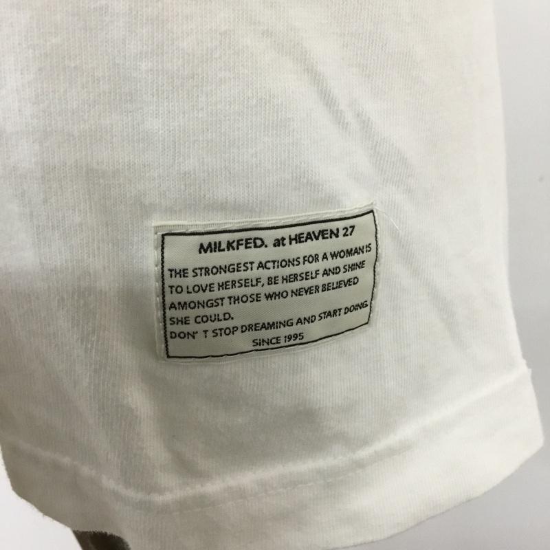 ミルクフェド MILKFED. Tシャツ 半袖 03161117 刺繍 S ロゴ、文字 白 / ホワイト / レディース USED 古着 中古 10093077