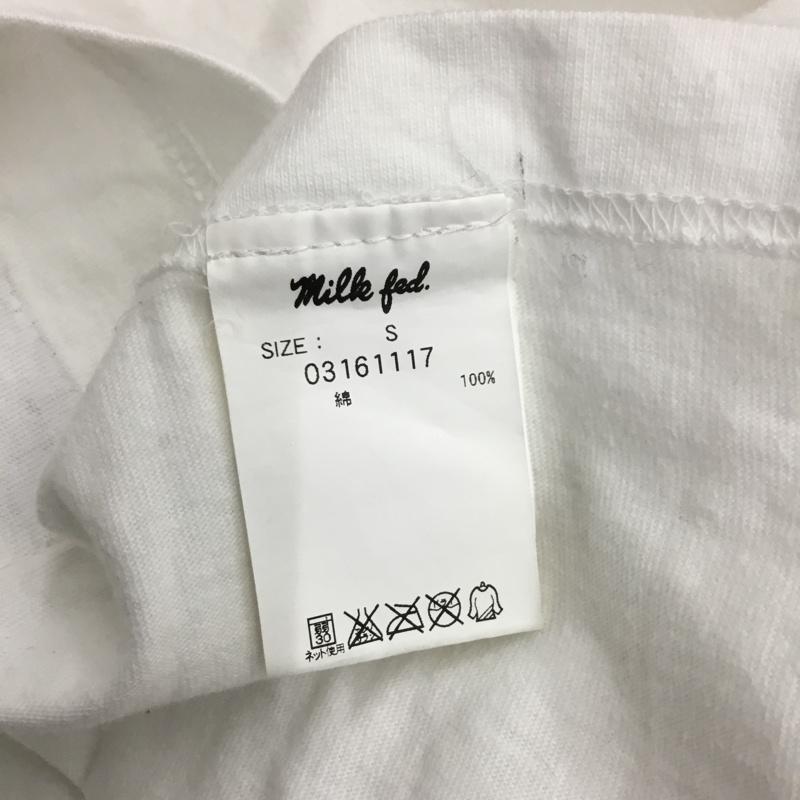 ミルクフェド MILKFED. Tシャツ 半袖 03161117 刺繍 S ロゴ、文字 白 / ホワイト / レディース USED 古着 中古 10093077